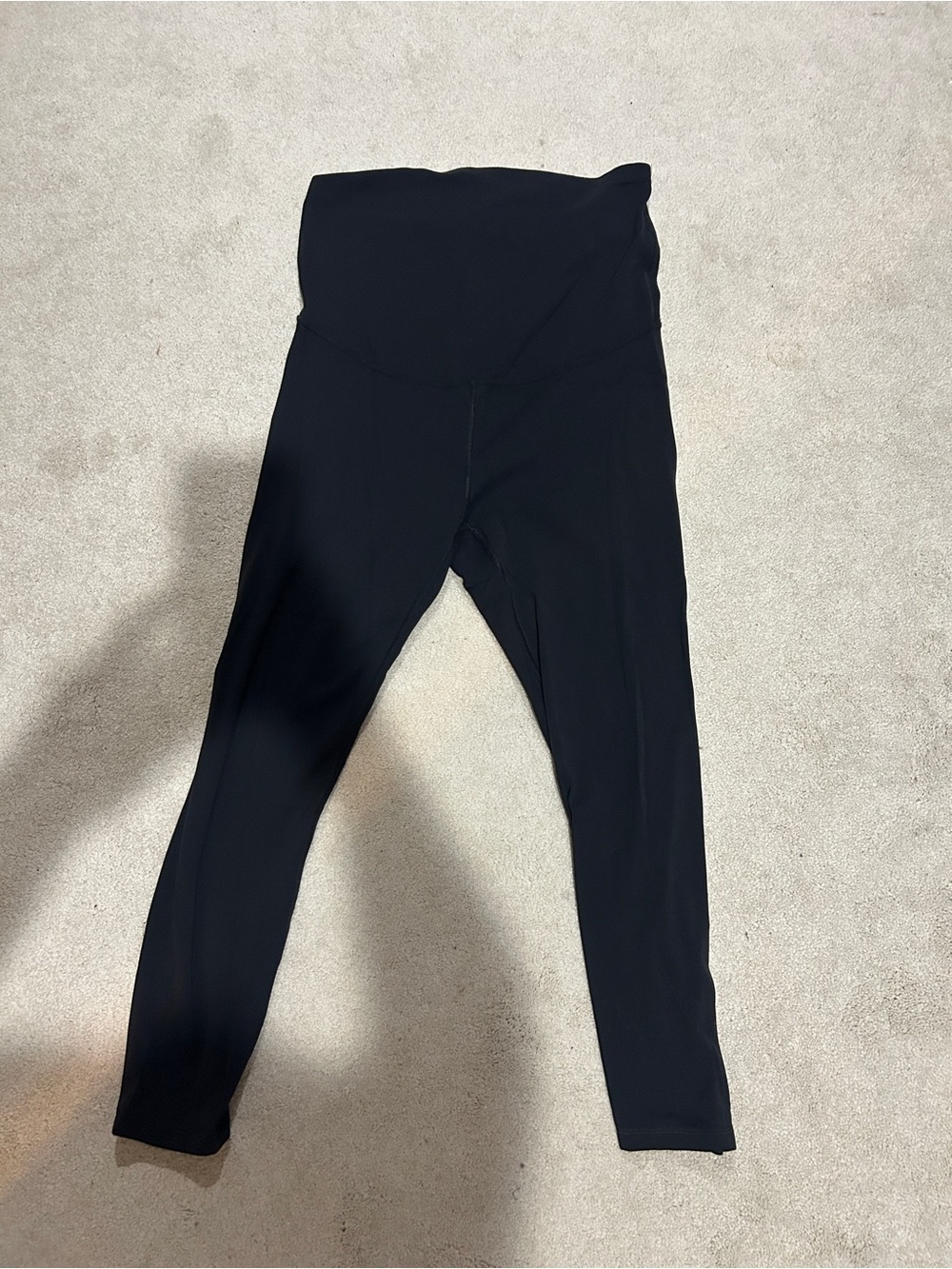 CRZ YOGA Black Maternity Leggings with High Waist